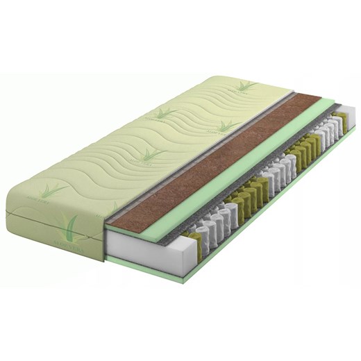 Materac kieszeniowo-kokosowy aloe vera 160x200 R3-S64 ze sklepu Edinos.pl w kategorii Łóżka i materace - zdjęcie 173559711