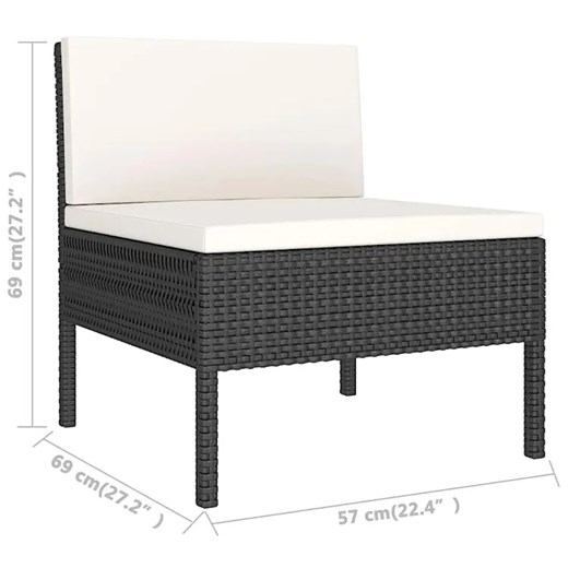 Zestaw wypoczynkowy z naturalnego rattanu - Marabello 4X Elior One Size Edinos.pl