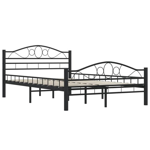 Czarne Metalowe Łóżko 140X200 Cm P1-D00 ze sklepu Edinos.pl w kategorii Łóżka i materace - zdjęcie 173560493