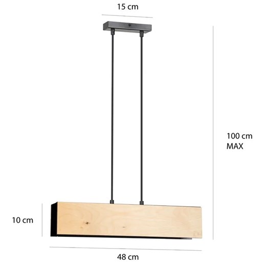 Czarna wisząca lampa sufitowa - D003-Nomad Lumes One Size Edinos.pl