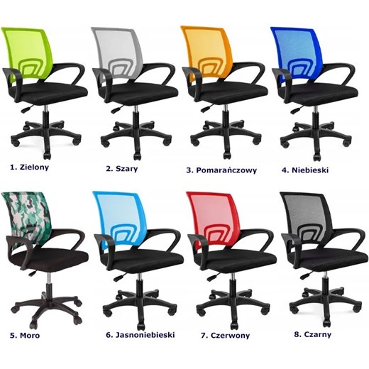 Zielony fotel obrotowy do biurka - Azon 4X Elior One Size Edinos.pl