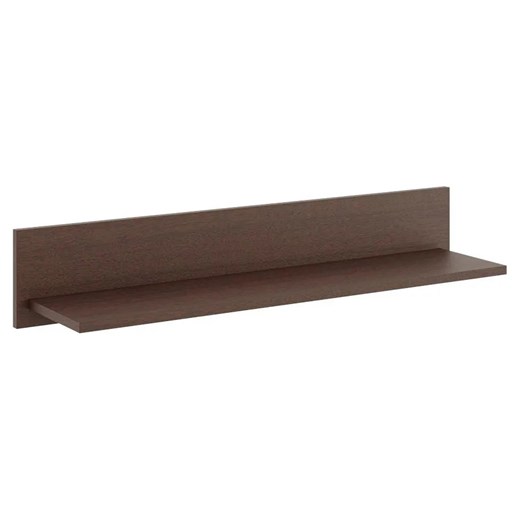 Minimalistyczna półka ścienna w kolorze wenge - Lava ze sklepu Edinos.pl w kategorii Półki - zdjęcie 173561181
