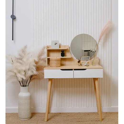 Skandynawska toaletka z lustrem jasny buk - Onera 4X Elior One Size Edinos.pl