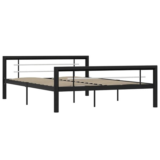 Czarne metalowe łóżko w stylu loftowym 140x200 cm - Sahar ze sklepu Edinos.pl w kategorii Łóżka i materace - zdjęcie 173561953