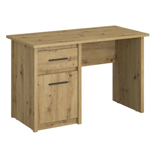 Biurko Z Szufladą I Zamykaną Szafką Kontenerkiem Dąb Artisan L6-B45 ze sklepu Edinos.pl w kategorii Biurka i sekretarzyki - zdjęcie 173562100