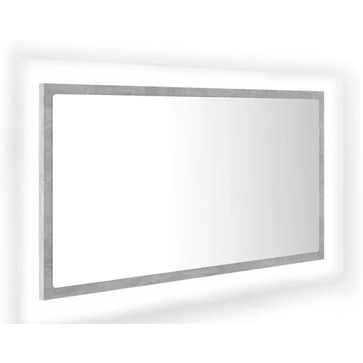 Prostokątne szare lustro wiszące LED C9-W26 ze sklepu Edinos.pl w kategorii Lustra - zdjęcie 173562372