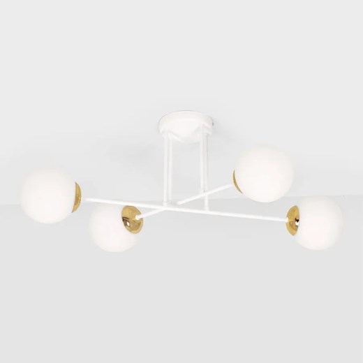 Biała nowoczesna lampa sufitowa - A493 F0-E63 ze sklepu Edinos.pl w kategorii Lampy sufitowe - zdjęcie 173562573