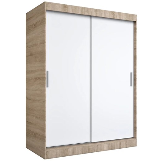 Szafa przesuwna 150 cm dąb sonoma + biały - Corina 4X Elior One Size Edinos.pl