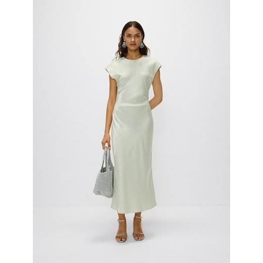 Reserved - Sukienka z wiskozą - jasnozielony ze sklepu Reserved w kategorii Sukienki - zdjęcie 173563820