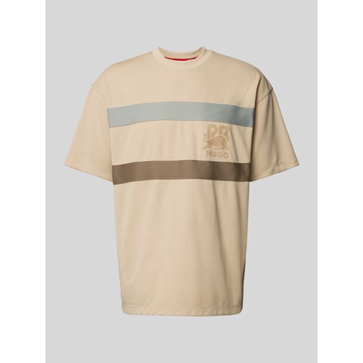 T-shirt z nadrukiem z logo model ‘Drace’ — HUGO x RB ze sklepu Peek&Cloppenburg  w kategorii T-shirty męskie - zdjęcie 173565813