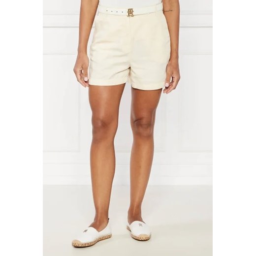 Tommy Hilfiger Szorty | Relaxed fit | z dodatkiem lnu ze sklepu Gomez Fashion Store w kategorii Szorty - zdjęcie 173566230