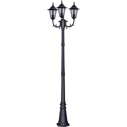Czarna wysoka latarnia ogrodowa potrójna - S325-Relva Lumes One Size Edinos.pl