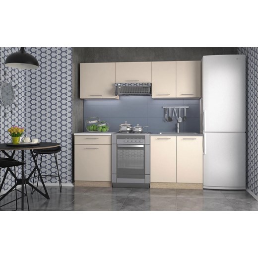 Zestaw mebli kuchennych - wanilia + dąb sonoma D3-S67 ze sklepu Edinos.pl w kategorii Dom - zdjęcie 173567702