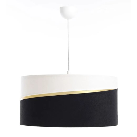 Biało-czarna lampa wisząca welurowa glamour - A338-Lurixa Lumes One Size Edinos.pl