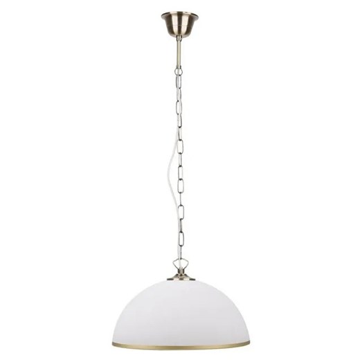 Klasyczna lampa wisząca ze szklanym kloszem ozdobionym złotym paskiem - 5X V157 M9-B11 ze sklepu Edinos.pl w kategorii Lampy wiszące - zdjęcie 173567930