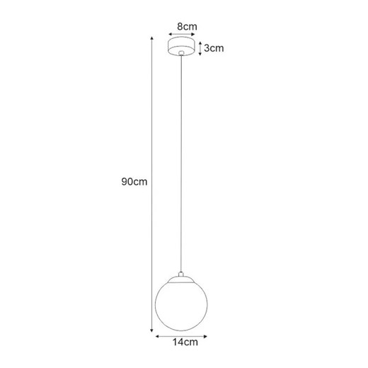 Nowoczesna lampa wisząca szklana kula - A490-Ixela Lumes One Size Edinos.pl