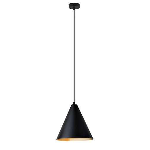 Nowoczesna lampa wisząca czarno-złota - 4X D121 R5-R06 ze sklepu Edinos.pl w kategorii Lampy wiszące - zdjęcie 173568490