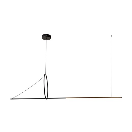 Czarna nowoczesna lampa LED nad stół lub wyspę D3-P20 ze sklepu Edinos.pl w kategorii Lampy wiszące - zdjęcie 173568493