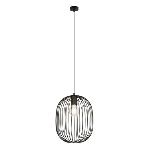 Czarna pojedyncza wisząca lampa industrialna - D126-Inez Lumes One Size Edinos.pl