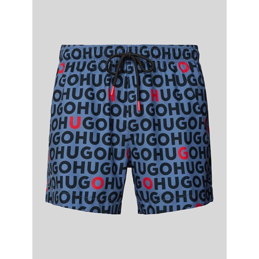 Spodenki kąpielowe z nadrukiem z logo na całej powierzchni model ‘Tortuga’ ze sklepu Peek&Cloppenburg  w kategorii Kąpielówki - zdjęcie 173569452