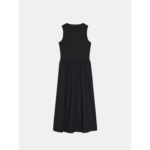 Mohito - Bawełniana sukienka midi - czarny ze sklepu Mohito w kategorii Sukienki - zdjęcie 173569821