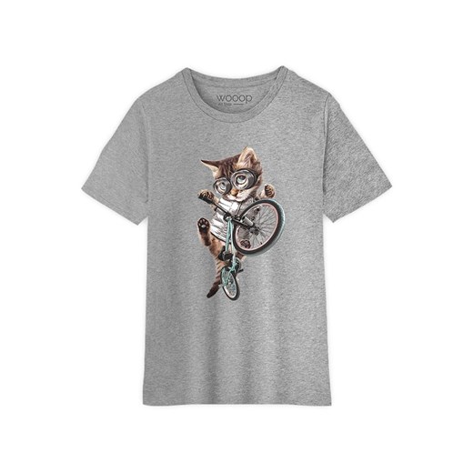 WOOOP Koszulka &quot;BMX Cat&quot; w kolorze szarym ze sklepu Limango Polska w kategorii T-shirty chłopięce - zdjęcie 173572531
