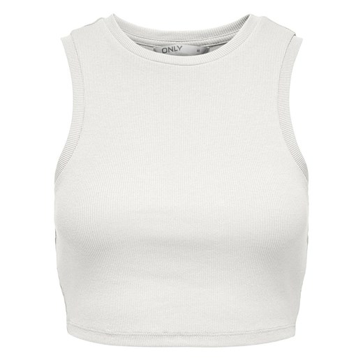 ONLY bluzka damska z okrągłym dekoltem biała 