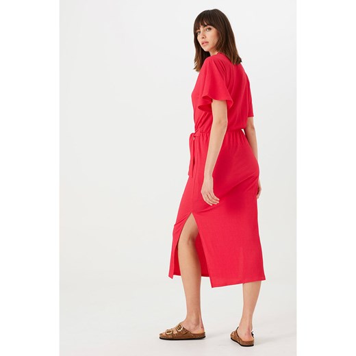 Sukienka Garcia z krótkim rękawem w serek 