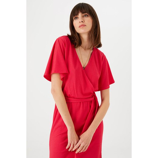 Sukienka Garcia w serek z krótkim rękawem 