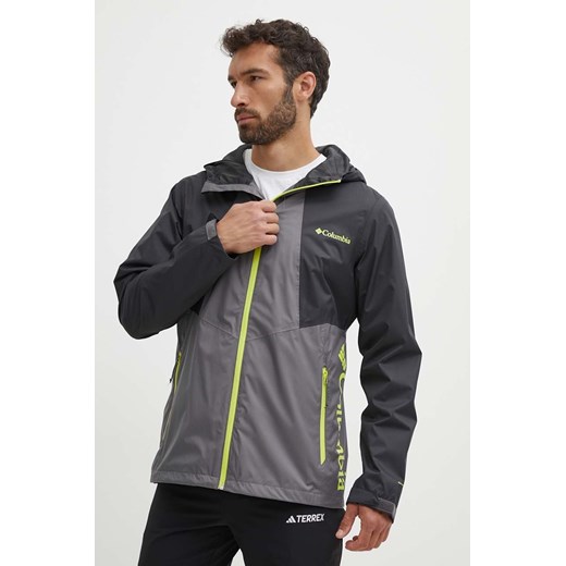 Columbia kurtka outdoorowa Inner Limits II kolor szary ze sklepu ANSWEAR.com w kategorii Kurtki męskie - zdjęcie 173576901