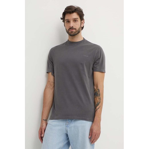 Karl Lagerfeld t-shirt bawełniany męski kolor szary z nadrukiem 542252.755172 ze sklepu ANSWEAR.com w kategorii T-shirty męskie - zdjęcie 173577363