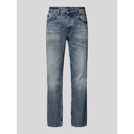 Jeansy o kroju slim fit z detalem z logo model ‘Troy’ ze sklepu Peek&Cloppenburg  w kategorii Jeansy męskie - zdjęcie 173578010