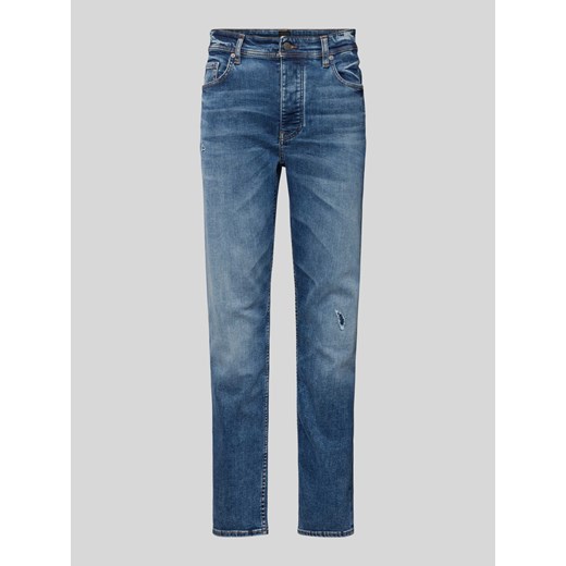 Jeansy o kroju tapered fit z 5 kieszeniami model ‘TABER’ ze sklepu Peek&Cloppenburg  w kategorii Jeansy męskie - zdjęcie 173578330