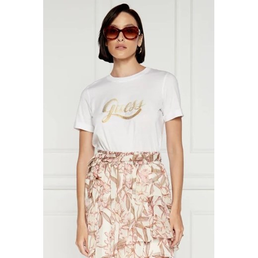 GUESS T-shirt GLITTERY LOGO | Regular Fit Guess XS Gomez Fashion Store