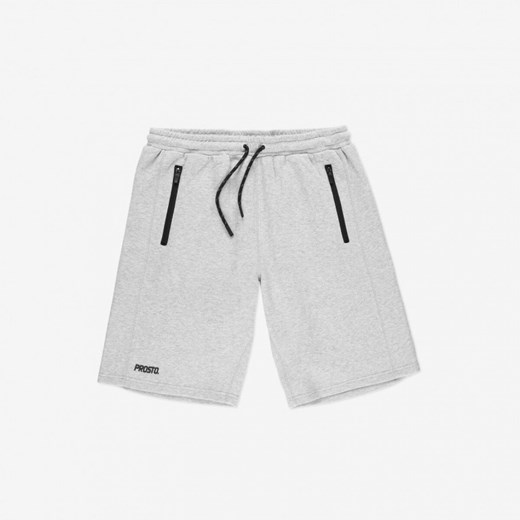 Męskie spodenki dresowe Prosto Tech Shorts Cut - szare ze sklepu Sportstylestory.com w kategorii Spodenki męskie - zdjęcie 173583583