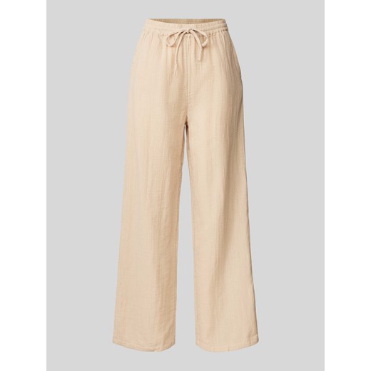 Spodnie materiałowe o kroju regular fit z efektem marszczenia model ‘THYRA’ ze sklepu Peek&Cloppenburg  w kategorii Spodnie damskie - zdjęcie 173583761