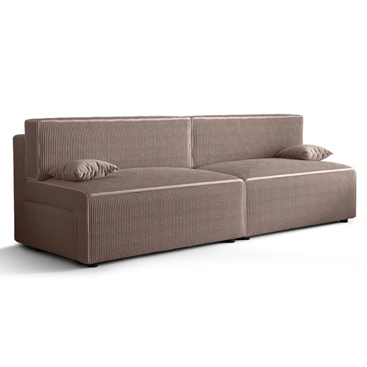Beżowa rozkładana sofa - Lider 3X ze sklepu Edinos.pl w kategorii Sofy i kanapy - zdjęcie 173585331
