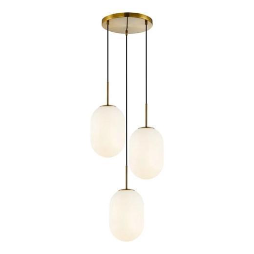 Złota lampa wisząca z okrągłą podstawą - K399-Tiriza ze sklepu Edinos.pl w kategorii Lampy wiszące - zdjęcie 173585643