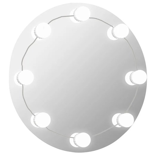 Okrągłe srebrne lustro z podświetleniem LED 30cm F6-T64 ze sklepu Edinos.pl w kategorii Lustra - zdjęcie 173585902