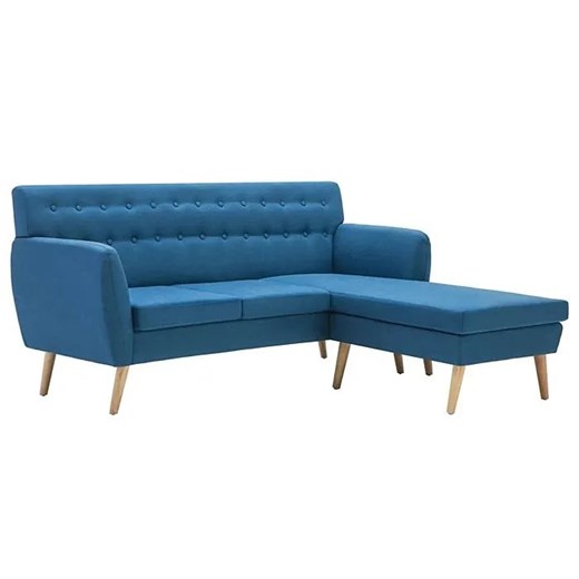 Tapicerowana pikowana sofa Kova 2B - niebieska ze sklepu Edinos.pl w kategorii Sofy i kanapy - zdjęcie 173585942