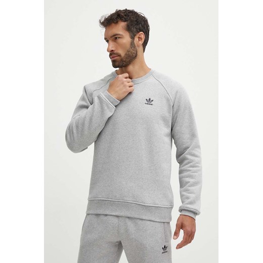 adidas Originals bluza Essential męska kolor szary melanżowa IY4937 ze sklepu ANSWEAR.com w kategorii Bluzy męskie - zdjęcie 173586411