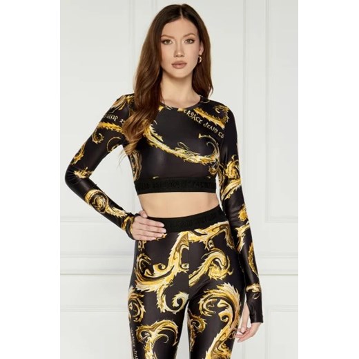 Bluzka damska Versace Jeans z okrągłym dekoltem z długim rękawem wielokolorowa