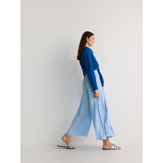 Reserved - Spodnie culotte - jasnoniebieski ze sklepu Reserved w kategorii Spódnice - zdjęcie 173590032