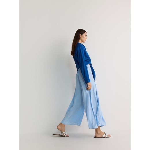 Reserved - Spodnie culotte - jasnoniebieski Reserved XL Reserved