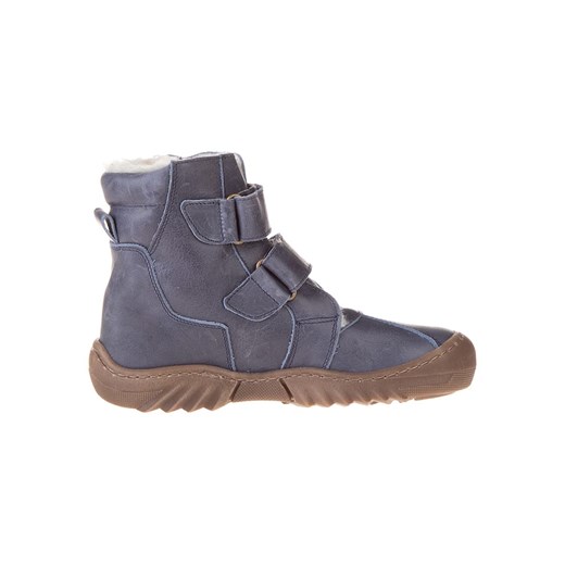 Buty zimowe dziecięce Kmins ze skóry na rzepy