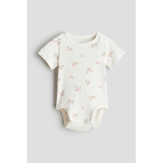 H & M - Wzorzyste body - Biały ze sklepu H&M w kategorii Odzież dla niemowląt - zdjęcie 173595173