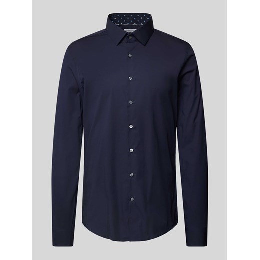 Koszula biznesowa o kroju slim fit z listwą guzikową model ‘Bari’ ze sklepu Peek&Cloppenburg  w kategorii Koszule męskie - zdjęcie 173595310
