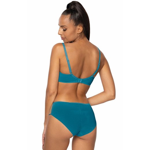 Biustonosz push-up beżowo-turkusowy Maureen M-3808/11, Kolor beżowo-turkusowy, Rozmiar 80E, Mat ze sklepu Intymna w kategorii Biustonosze - zdjęcie 173596331