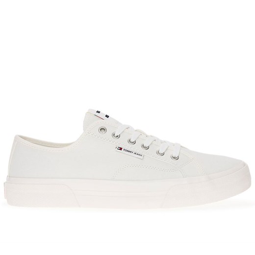 Buty Tommy Hilfiger Lace-Up Canvas EM0EM01365-YBL - białe ze sklepu streetstyle24.pl w kategorii Buty sportowe męskie - zdjęcie 173600112