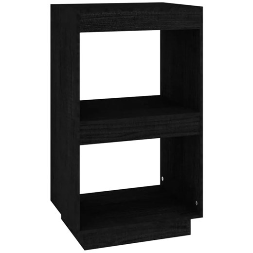 Czarny drewniany regał z 2 półkami E7-E84 ze sklepu Edinos.pl w kategorii Dom - zdjęcie 173601932